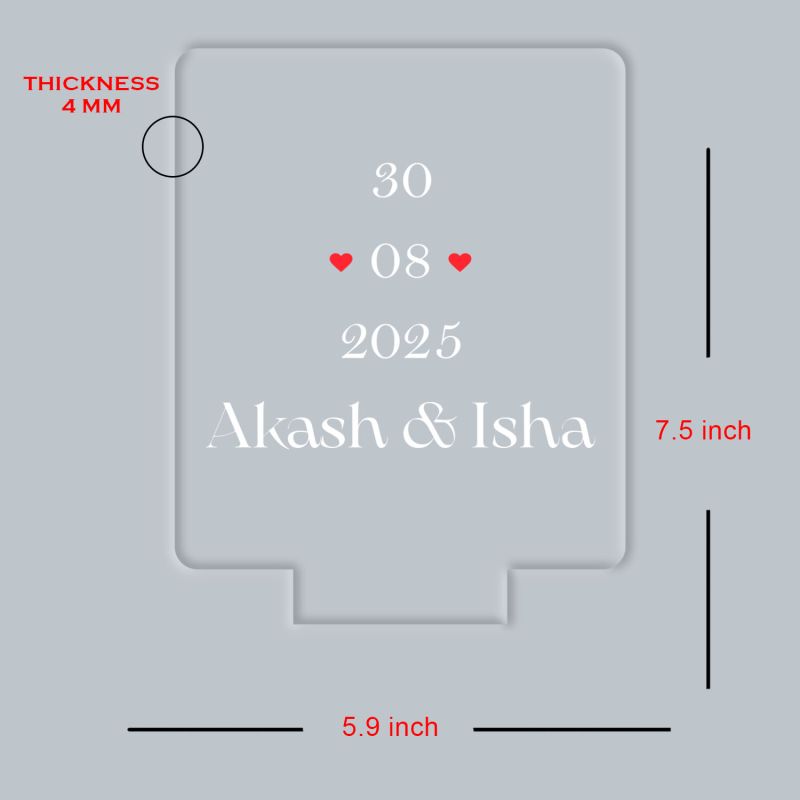 Personalized Couple Night Lamp Custom with Name & Date Bedside Table Lamp Couple Gift Anniversary, Wedding, Marriage, Valentine Day Multicolored Light (Name & Date)